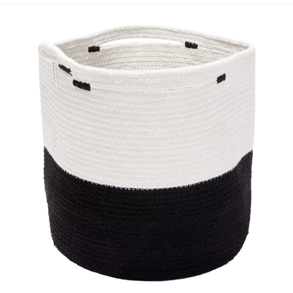 Mia Melange Other - NEW Mia Melange Black White Foldable Cotton Yarn Rope Basket Organizer 9" x 9"